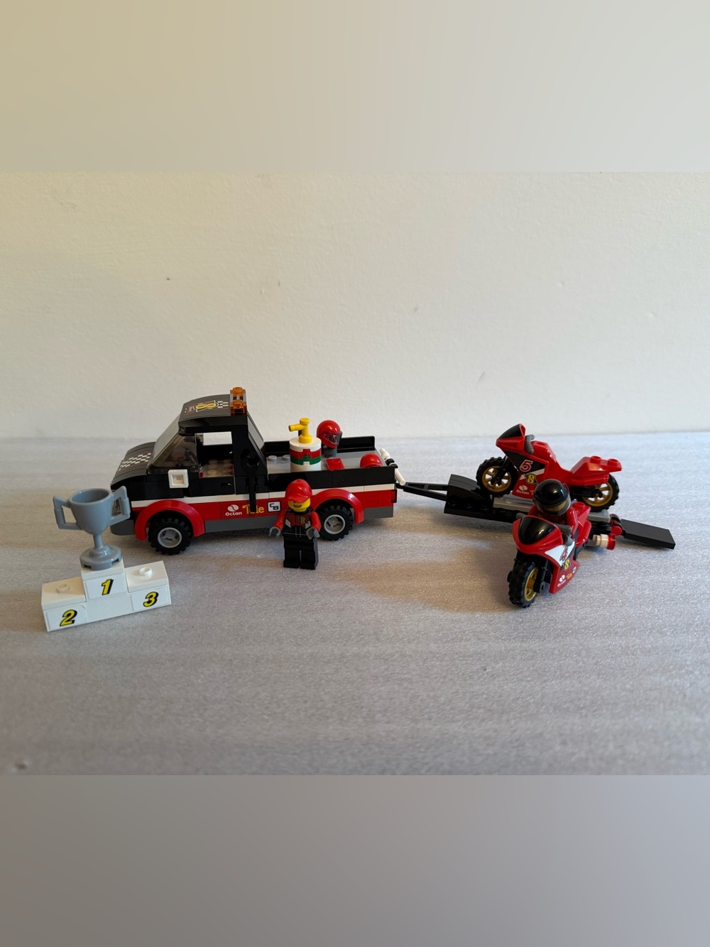 LEGO City Racing Bike Transporter 60084 Complete Set